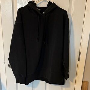 Calia Black ribbed Pullover Hoodie